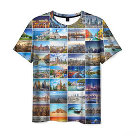 Мужская футболка 3D с принтом Знатный турист в Тюмени, 100% полиэфир | прямой крой, круглый вырез горловины, длина до линии бедер | Тематика изображения на принте: азия | берлин | вегас | венеция | воспоминания | города | достопримечательности | европа | египет | калифорния | каникулы | лондон | милан | москва | ностальгия | нью йорк | отдых | отпуск | память
