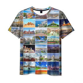 Мужская футболка 3D с принтом Путешественник в Тюмени, 100% полиэфир | прямой крой, круглый вырез горловины, длина до линии бедер | азия | берлин | вегас | венеция | воспоминания | города | достопримечательности | европа | египет | калифорния | каникулы | лондон | милан | москва | ностальгия | нью йорк | отдых | отпуск | память