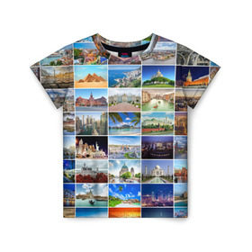 Детская футболка 3D с принтом Путешественник в Тюмени, 100% гипоаллергенный полиэфир | прямой крой, круглый вырез горловины, длина до линии бедер, чуть спущенное плечо, ткань немного тянется | азия | берлин | вегас | венеция | воспоминания | города | достопримечательности | европа | египет | калифорния | каникулы | лондон | милан | москва | ностальгия | нью йорк | отдых | отпуск | память