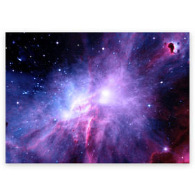 Поздравительная открытка с принтом Космический пейзаж в Тюмени, 100% бумага | плотность бумаги 280 г/м2, матовая, на обратной стороне линовка и место для марки
 | величие | вселенная | галактика | звёздная пыль | звёзды | комета | космос | красота | метеориты | метеоры | млечный путь | планеты | пространство | созвездия