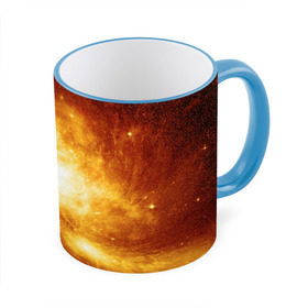 Кружка 3D с принтом Огненная галактика в Тюмени, керамика | ёмкость 330 мл | вселенная | галактика | звёзды | земля | комета | космос | метеориты | метеоры | млечный путь | орбита | планеты | солнечная система | солнце