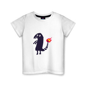 Детская футболка хлопок с принтом Чармандер в Тюмени, 100% хлопок | круглый вырез горловины, полуприлегающий силуэт, длина до линии бедер | покемон | чармандер