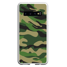 Чехол для Samsung Galaxy S10 с принтом Лесной камуфляж в Тюмени, Силикон | Область печати: задняя сторона чехла, без боковых панелей | camouflage | forest camouflage | камуфляж | лесной камуфляж