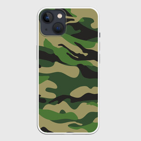 Чехол для iPhone 13 с принтом Лесной камуфляж в Тюмени,  |  | camouflage | forest camouflage | камуфляж | лесной камуфляж