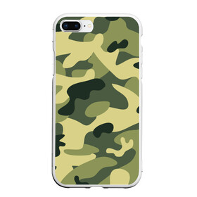 Чехол для iPhone 7Plus/8 Plus матовый с принтом Зелёный камуфляж в Тюмени, Силикон | Область печати: задняя сторона чехла, без боковых панелей | Тематика изображения на принте: camouflage | green camouflage | зеленый камуфляж | камуфляж