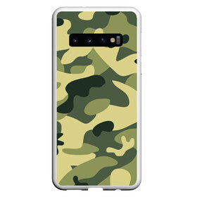 Чехол для Samsung Galaxy S10 с принтом Зелёный камуфляж в Тюмени, Силикон | Область печати: задняя сторона чехла, без боковых панелей | camouflage | green camouflage | зеленый камуфляж | камуфляж