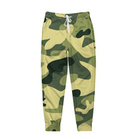 Мужские брюки 3D с принтом Зелёный камуфляж в Тюмени, 100% полиэстер | манжеты по низу, эластичный пояс регулируется шнурком, по бокам два кармана без застежек, внутренняя часть кармана из мелкой сетки | camouflage | green camouflage | зеленый камуфляж | камуфляж