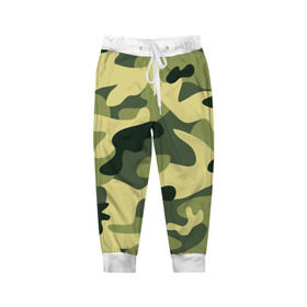 Детские брюки 3D с принтом Зелёный камуфляж в Тюмени, 100% полиэстер | манжеты по низу, эластичный пояс регулируется шнурком, по бокам два кармана без застежек, внутренняя часть кармана из мелкой сетки | camouflage | green camouflage | зеленый камуфляж | камуфляж