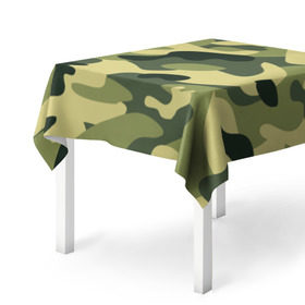 Скатерть 3D с принтом Зелёный камуфляж в Тюмени, 100% полиэстер (ткань не мнется и не растягивается) | Размер: 150*150 см | camouflage | green camouflage | зеленый камуфляж | камуфляж