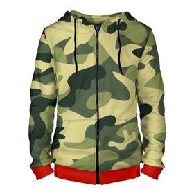 Мужская толстовка 3D на молнии с принтом Зелёный камуфляж в Тюмени, 100% полиэстер | длина до линии бедра, манжеты и пояс оформлены мягкой тканевой резинкой, двухслойный капюшон со шнурком для регулировки, спереди молния, по бокам два кармана | camouflage | green camouflage | зеленый камуфляж | камуфляж