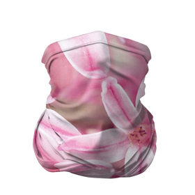 Бандана-труба 3D с принтом Нежные цветочки в Тюмени, 100% полиэстер, ткань с особыми свойствами — Activecool | плотность 150‒180 г/м2; хорошо тянется, но сохраняет форму | розовый | цветок | цветы