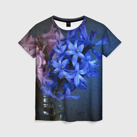 Женская футболка 3D с принтом Букет в Тюмени, 100% полиэфир ( синтетическое хлопкоподобное полотно) | прямой крой, круглый вырез горловины, длина до линии бедер | герберы | зелень | лепестки | природа | растения | цветы