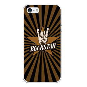 Чехол для iPhone 5/5S матовый с принтом Rockstar в Тюмени, Силикон | Область печати: задняя сторона чехла, без боковых панелей | hard | metal | music | rock | металл | музыка | рок | рок звезда