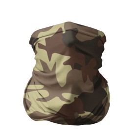 Бандана-труба 3D с принтом Коричневый камуфляж в Тюмени, 100% полиэстер, ткань с особыми свойствами — Activecool | плотность 150‒180 г/м2; хорошо тянется, но сохраняет форму | camo | camouflage | камо | хаки