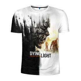 Мужская футболка 3D спортивная с принтом Dying Light в Тюмени, 100% полиэстер с улучшенными характеристиками | приталенный силуэт, круглая горловина, широкие плечи, сужается к линии бедра | Тематика изображения на принте: dying light | horror | зомби | ужасы