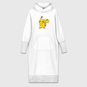 Платье удлиненное хлопок с принтом Насупившийся Пикачу в Тюмени,  |  | pikachu | pokemon | пикачу | покемон