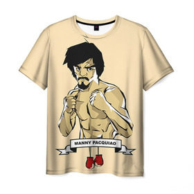Мужская футболка 3D с принтом Manny Pacquiao в Тюмени, 100% полиэфир | прямой крой, круглый вырез горловины, длина до линии бедер | Тематика изображения на принте: мэнни пакьяо