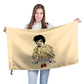 Флаг 3D с принтом Manny Pacquiao в Тюмени, 100% полиэстер | плотность ткани — 95 г/м2, размер — 67 х 109 см. Принт наносится с одной стороны | мэнни пакьяо