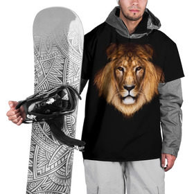 Накидка на куртку 3D с принтом Лев в Тюмени, 100% полиэстер |  | Тематика изображения на принте: lion | голова | лев