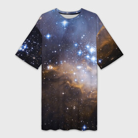 Платье-футболка 3D с принтом Вселенная в Тюмени,  |  | вселенная | галактика | звёзды | космическое пространство | космос | созвездие