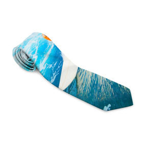Галстук 3D с принтом Лето в Тюмени, 100% полиэстер | Длина 148 см; Плотность 150-180 г/м2 | Тематика изображения на принте: берег | волна | лето | море | отдых | серфинг