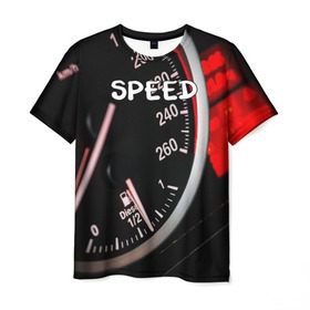 Мужская футболка 3D с принтом Скорость в Тюмени, 100% полиэфир | прямой крой, круглый вырез горловины, длина до линии бедер | автомобиль | дорога | драйв | скорость | стритрейсер | стритрейсинг