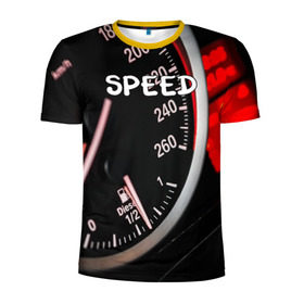 Мужская футболка 3D спортивная с принтом Скорость в Тюмени, 100% полиэстер с улучшенными характеристиками | приталенный силуэт, круглая горловина, широкие плечи, сужается к линии бедра | автомобиль | дорога | драйв | скорость | стритрейсер | стритрейсинг