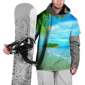 Накидка на куртку 3D с принтом Лето в Тюмени, 100% полиэстер |  | Тематика изображения на принте: берег | лето | море | отдых