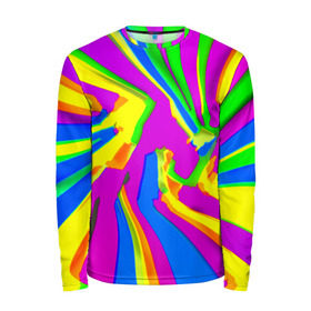 Мужской лонгслив 3D с принтом Tie-Dye в Тюмени, 100% полиэстер | длинные рукава, круглый вырез горловины, полуприлегающий силуэт | Тематика изображения на принте: 