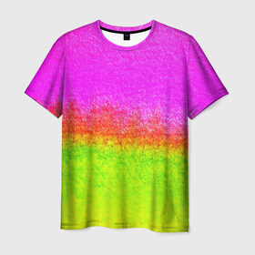 Мужская футболка 3D с принтом color в Тюмени, 100% полиэфир | прямой крой, круглый вырез горловины, длина до линии бедер | кислотный | яркий