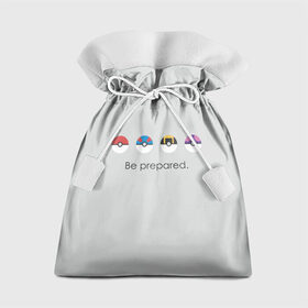Подарочный 3D мешок с принтом Pokeballs в Тюмени, 100% полиэстер | Размер: 29*39 см | Тематика изображения на принте: bulbasaur | pikachu | pokemon | squirtle | бальбазар | пикачу | покемон | сквиртл