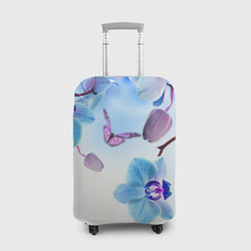 Чехол для чемодана 3D с принтом Flowers в Тюмени, 86% полиэфир, 14% спандекс | двустороннее нанесение принта, прорези для ручек и колес | арт | краска | лето | лучи | любовь | новинки | популярные | природа | рисунки | свет | цветы