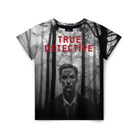 Детская футболка 3D с принтом True Detective в Тюмени, 100% гипоаллергенный полиэфир | прямой крой, круглый вырез горловины, длина до линии бедер, чуть спущенное плечо, ткань немного тянется | детектив | настоящий детектив | раст | сериал