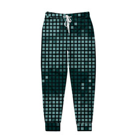 Мужские брюки 3D с принтом Кибер камуфляж 3 в Тюмени, 100% полиэстер | манжеты по низу, эластичный пояс регулируется шнурком, по бокам два кармана без застежек, внутренняя часть кармана из мелкой сетки | пиксели | темный
