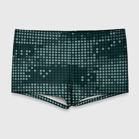 Мужские купальные плавки 3D с принтом Кибер камуфляж 3 в Тюмени, Полиэстер 85%, Спандекс 15% |  | пиксели | темный
