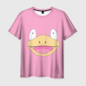 Мужская футболка 3D с принтом Slowpoke в Тюмени, 100% полиэфир | прямой крой, круглый вырез горловины, длина до линии бедер | bulbasaur | pikachu | pokemon | squirtle | бальбазар | пикачу | покемон | сквиртл