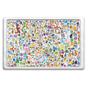 Магнит 45*70 с принтом Pokemon в Тюмени, Пластик | Размер: 78*52 мм; Размер печати: 70*45 | паттерн