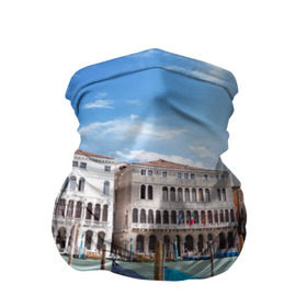 Бандана-труба 3D с принтом Италия (Венеция) в Тюмени, 100% полиэстер, ткань с особыми свойствами — Activecool | плотность 150‒180 г/м2; хорошо тянется, но сохраняет форму | europe | italy | venice | венеция | вода | европа | ес | италия | каникулы | лодки | отдых | отпуск | солнце | туризм