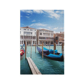 Обложка для паспорта матовая кожа с принтом Италия (Венеция) в Тюмени, натуральная матовая кожа | размер 19,3 х 13,7 см; прозрачные пластиковые крепления | europe | italy | venice | венеция | вода | европа | ес | италия | каникулы | лодки | отдых | отпуск | солнце | туризм