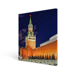 Холст квадратный с принтом Кремль в Тюмени, 100% ПВХ |  | Тематика изображения на принте: moscow | russia | гордость | кремль | москва | отечество | родина | россия | столица
