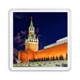 Магнит 55*55 с принтом Кремль в Тюмени, Пластик | Размер: 65*65 мм; Размер печати: 55*55 мм | moscow | russia | гордость | кремль | москва | отечество | родина | россия | столица