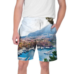Мужские шорты 3D с принтом Монако в Тюмени,  полиэстер 100% | прямой крой, два кармана без застежек по бокам. Мягкая трикотажная резинка на поясе, внутри которой широкие завязки. Длина чуть выше колен | europe | monaco | гламур | европа | загар | княжество | миллионеры | монако | отдых | отпуск | пляж | роскошь | солнце | средиземное море | туризм