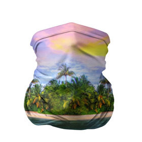 Бандана-труба 3D с принтом Мальдивы в Тюмени, 100% полиэстер, ткань с особыми свойствами — Activecool | плотность 150‒180 г/м2; хорошо тянется, но сохраняет форму | загар | каникулы | мальдивские острова | мальдивы | отдых | отпуск | пляж | приключения | солнце | туризм