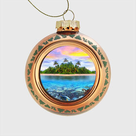 Стеклянный ёлочный шар с принтом Мальдивы в Тюмени, Стекло | Диаметр: 80 мм | загар | каникулы | мальдивские острова | мальдивы | отдых | отпуск | пляж | приключения | солнце | туризм