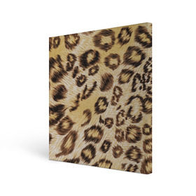 Холст квадратный с принтом Леопардовая ткань в Тюмени, 100% ПВХ |  | гепард | гламур | леопард | мода | пятна | роскошь | ткань | точки | шерсть