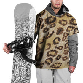 Накидка на куртку 3D с принтом Леопардовая ткань в Тюмени, 100% полиэстер |  | гепард | гламур | леопард | мода | пятна | роскошь | ткань | точки | шерсть