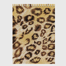 Скетчбук с принтом Леопардовая ткань в Тюмени, 100% бумага
 | 48 листов, плотность листов — 100 г/м2, плотность картонной обложки — 250 г/м2. Листы скреплены сверху удобной пружинной спиралью | гепард | гламур | леопард | мода | пятна | роскошь | ткань | точки | шерсть