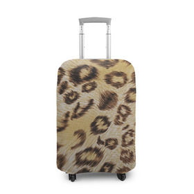 Чехол для чемодана 3D с принтом Леопардовая ткань в Тюмени, 86% полиэфир, 14% спандекс | двустороннее нанесение принта, прорези для ручек и колес | гепард | гламур | леопард | мода | пятна | роскошь | ткань | точки | шерсть