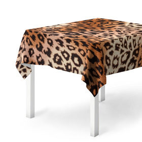 Скатерть 3D с принтом Леопардовая шкура в Тюмени, 100% полиэстер (ткань не мнется и не растягивается) | Размер: 150*150 см | Тематика изображения на принте: гепард | гламур | леопард | мода | роскошь | шерсть