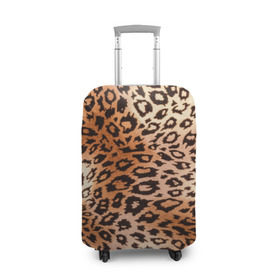 Чехол для чемодана 3D с принтом Леопардовая шкура в Тюмени, 86% полиэфир, 14% спандекс | двустороннее нанесение принта, прорези для ручек и колес | гепард | гламур | леопард | мода | роскошь | шерсть